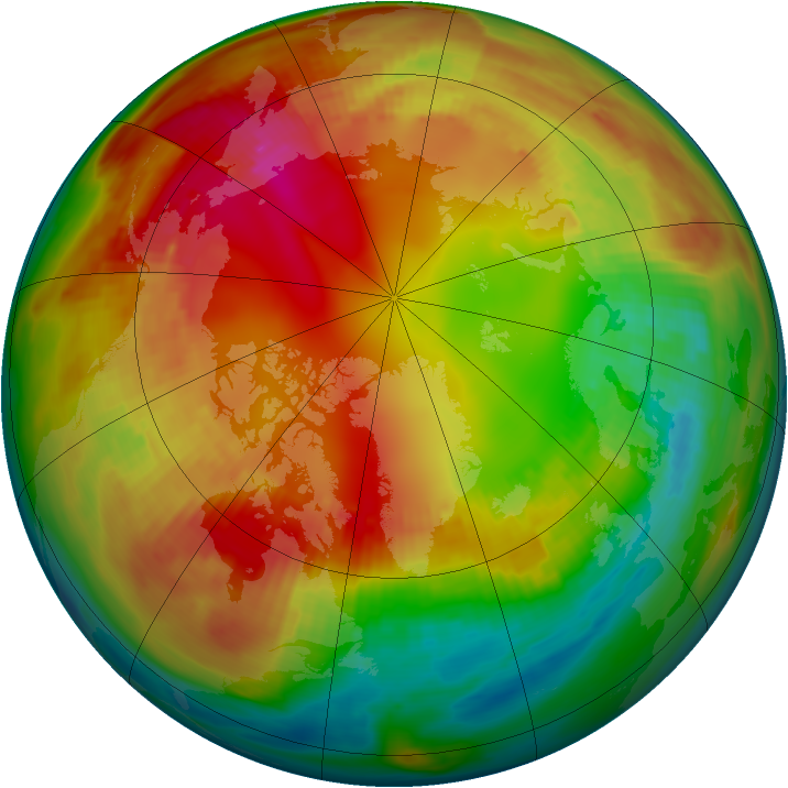 Arctic ozone map for 03 February 1981